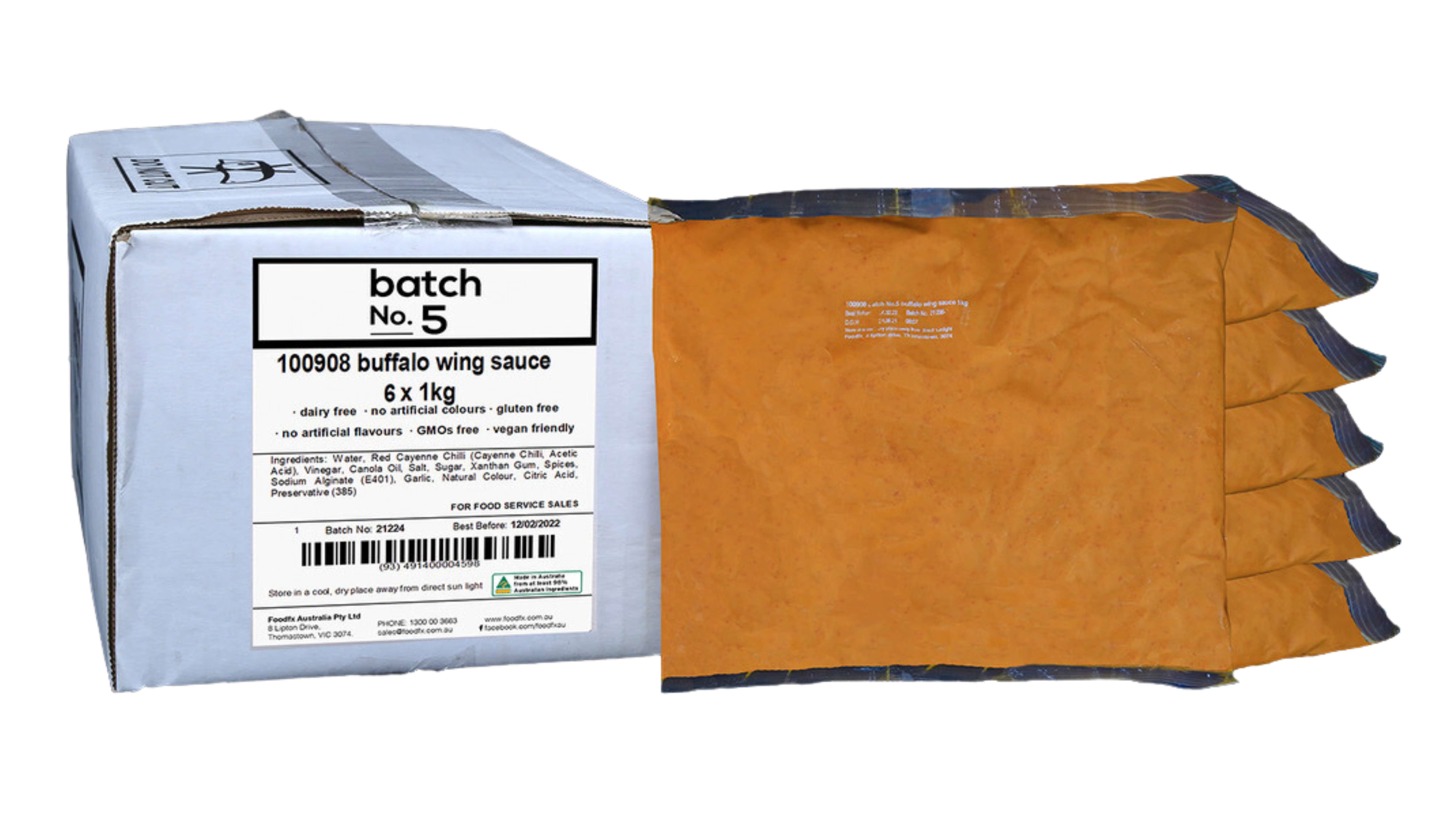 100908 Batch No 5 Buffalo Wing 6x1kg Bags Only